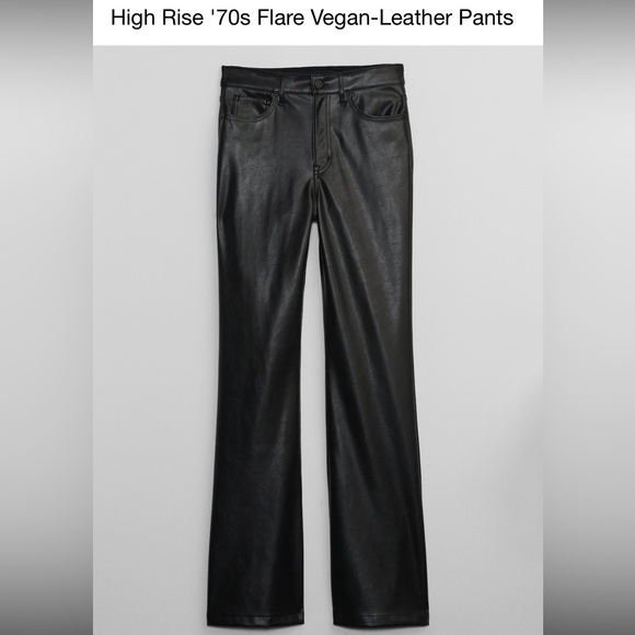 Gap 70’s High Rise Flare Vegan Leather Pants - Picture 2 of 4
